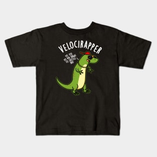 Veloci-rapper Funny Dinosaur Puns Kids T-Shirt
